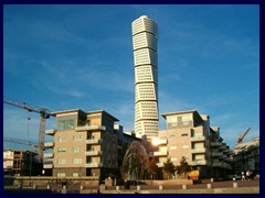 Västra Hamnen 2004 -  Turning Torso seen from the beachfront